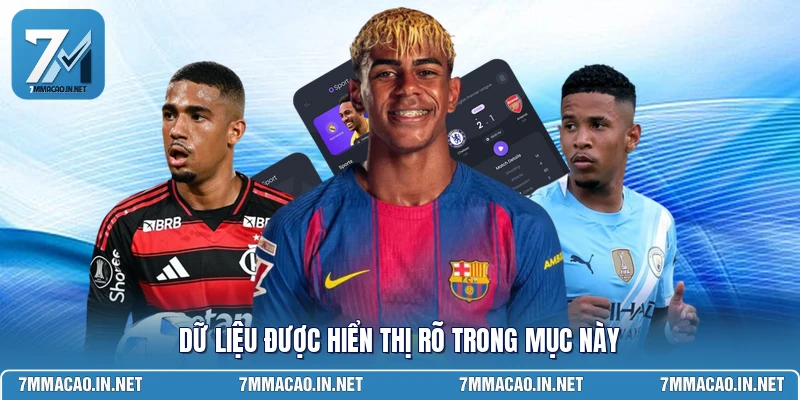 Dữ liệu được hiển thị rõ trong mục này 